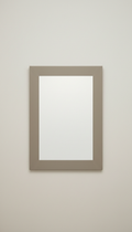 Rectangular brushed taupe statement mirror