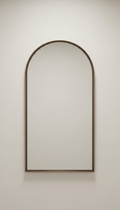Arched smoked bronze oversized wall mirror